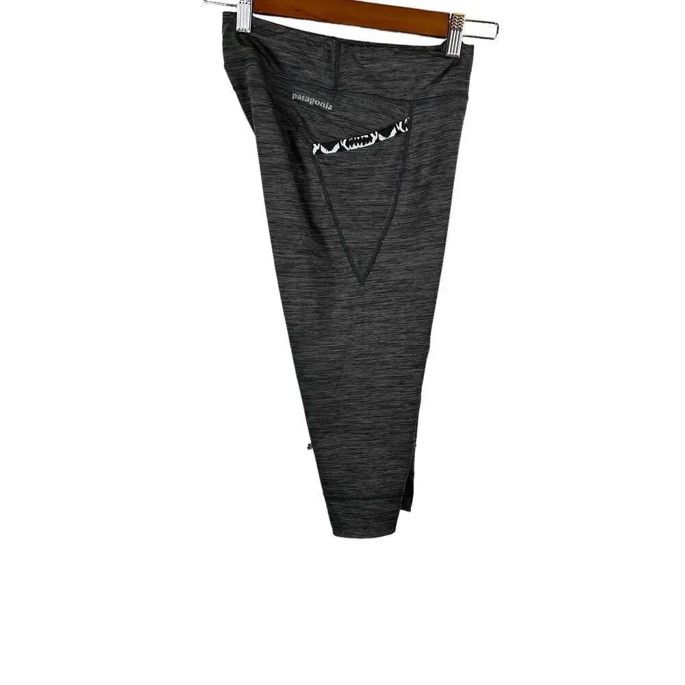 PATAGONIA Diversifly Capri Leggings in Heather Gray Size Small